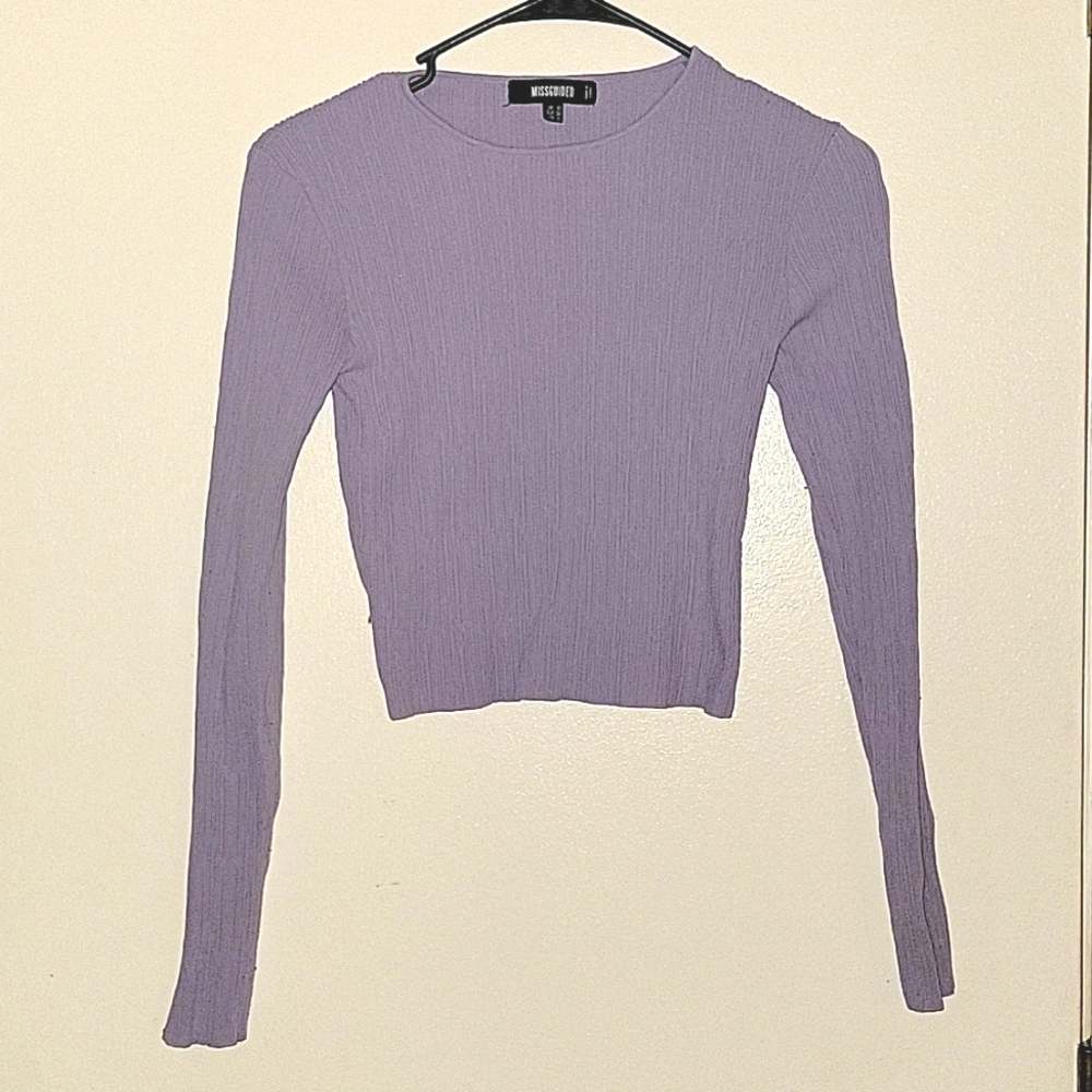 Missguided - Lavender Stretch Sweater -  Size 6.
